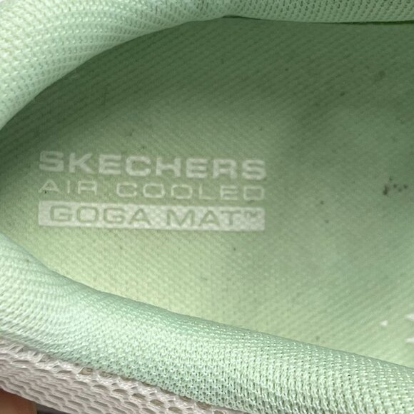 Skechers womens go walk joy 15641 sneaker size 9 white and geen mint - Picture 8 of 9